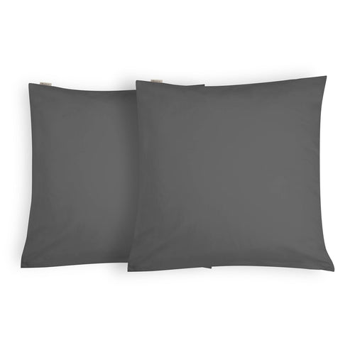 Walra - Kussensloop Crispy Cotton - 2x 80x80 cm - Antraciet