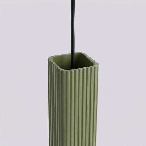 Sollux Lighting Hanglamp RAYO 3L olijfgroen - 45x6x98cm