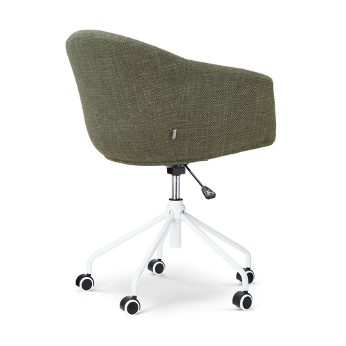 Nolon Nout-Otis bureaustoel forestgroen - wit onderstel - vtwonen shop