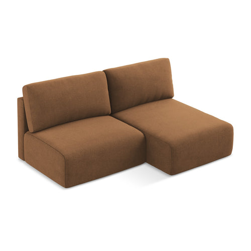 LaMiaSofa hoekbank rechts Ostia - textuurstof - terracotta - 210x149x79