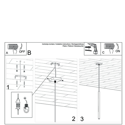 Sollux Lighting Hanglamp PASTELO 1 gepolijst goud - 8x8x100cm