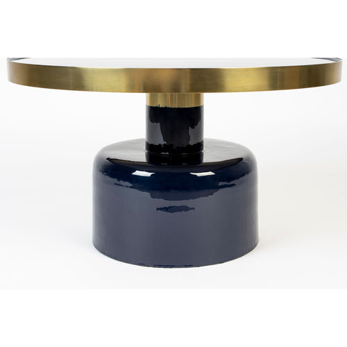 Zuiver Glam Salontafel Rond 60 cm Blauw/ Goud - vtwonen shop