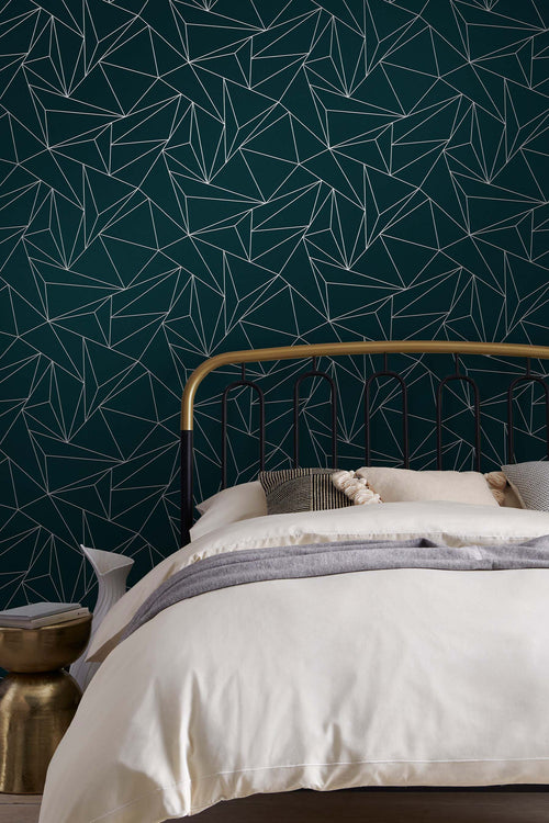 Next vliesbehang Scatter Geo Teal 10mx52cm