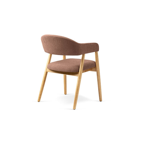 Set van 2 stoelen Adra chenille donkerroze - 59x56x77cm