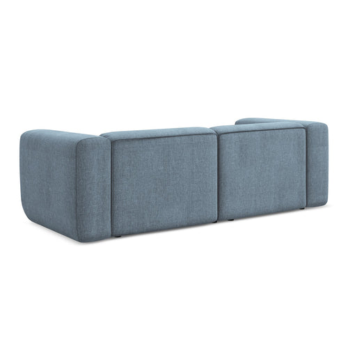LaMiaSofa 3-zits bank Bari - chenille stof - jeans - 228x89x70