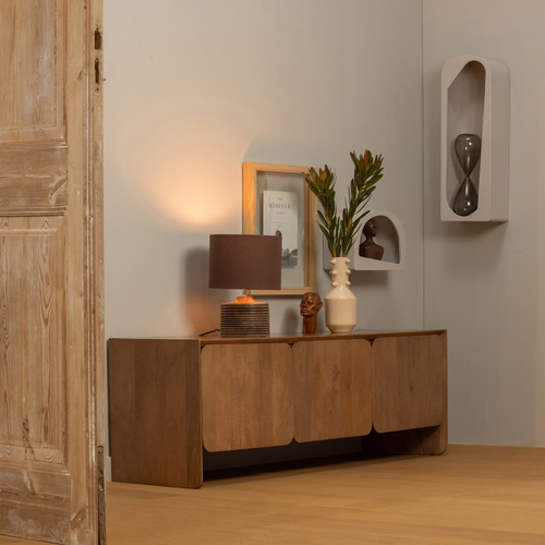 WOOOD wanddeco Noam - Hout - Dust - 70x24x15