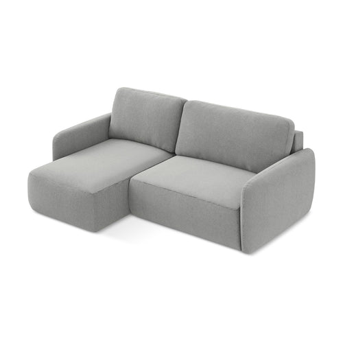 LaMiaSofa hoekbank links Corle - textuurstof - lichtgrijs - 207x148x86