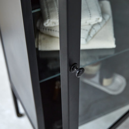 Tikamoon Metalen kast met glazen deur - Zwart - vtwonen shop