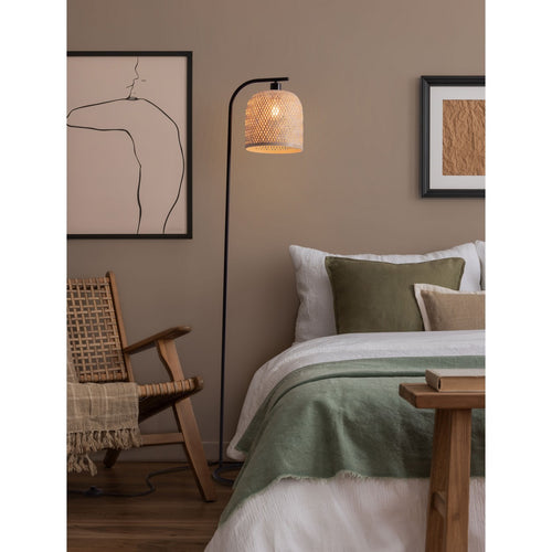 Nova Luce INTRA Vloerlamp Zwart, Natuurlijk E27 1x12W