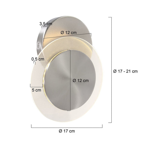 Steinhauer plafondlamp Lido - 1 lichts - 17x 6 cm - mat chroom