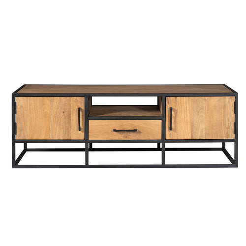 StarFurn Tv-Meubel Denver - Naturel Hout/Metaal - 145x45x50cm - vtwonen shop
