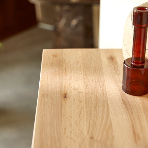 Tikamoon Bijzettafel van massief eikenhout met 1 lade - Naturel