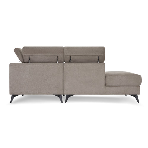 Furnhouse chaise longue bank links Betis - Taupe - Stof - 95x290x90