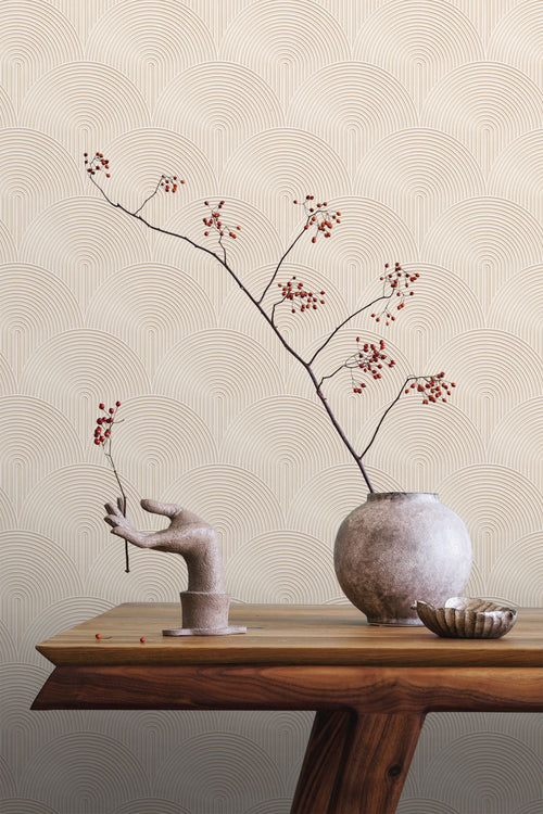 ESTAhome behang 3D-motief beige - 50 x 900 cm - 131100