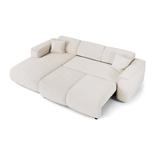 Sia Home - Hoekbanken YUMA - Bouclette stof - Crème - 283cm
