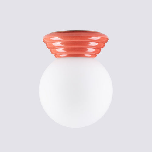 Sollux Lighting Plafondlamp ZORI perzik IP44 - 12x16x12cm