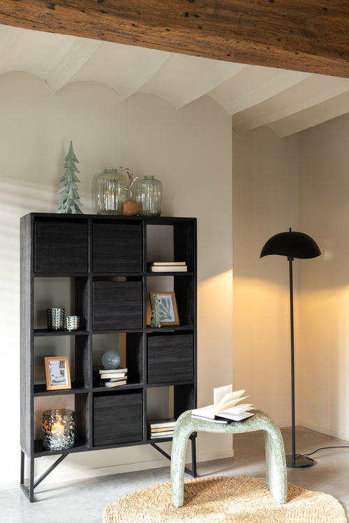 J-Line rek Mode - mango hout/mdf - zwart