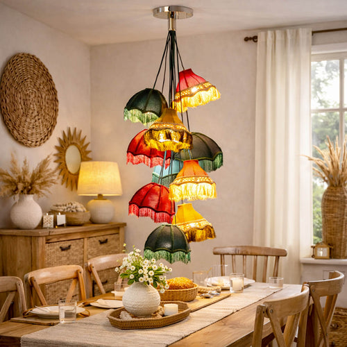 Kare Design Hanglamp Saloon Fringes 10