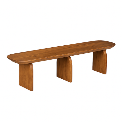 StarFurn Eetkamerbank Tense - Rechthoek Naturel Hout - 280x38x45cm