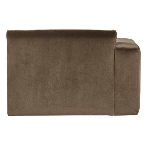 WOOOD chaise longue bank links Mojo Base - Velvet - Taupe - 74x112x162