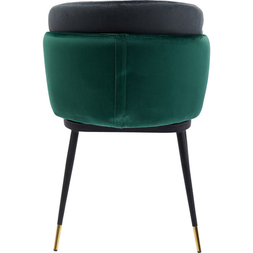 Kare Design Stoel Hojas fluweel grijs en groen - vtwonen shop