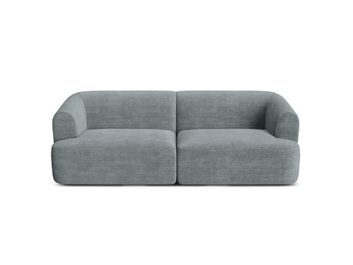 Cosmopolitan Design Modulaire bank Campi 3-zits, ribfluwelen donkergrijs - 90x220x70cm