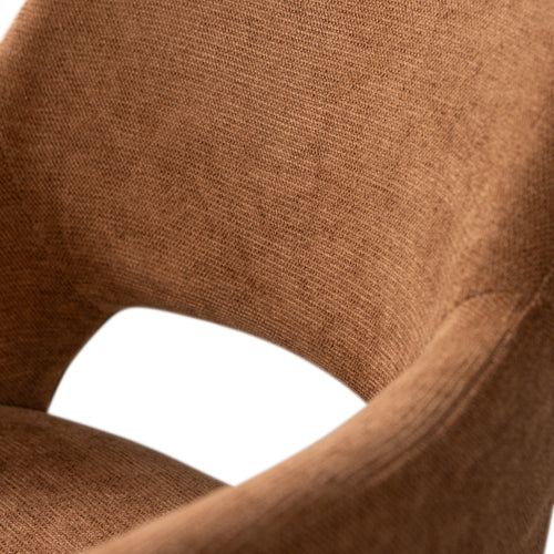 WOOOD eetkamerstoelen Jenny - Geweven Stof - Bruin - Set van 2 - vtwonen shop