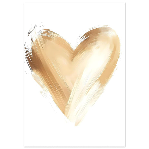 Artfulprints  Hart van goud   poster A4 21x29.7 cm - vtwonen shop