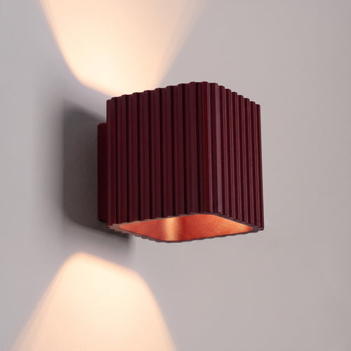 Sollux Lighting Wandlamp RIFF bordeaux G9 - 10x12x10cm