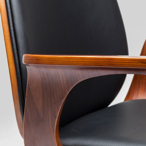 Kare Design Draaibare Bureaustoel Patron walnoot
