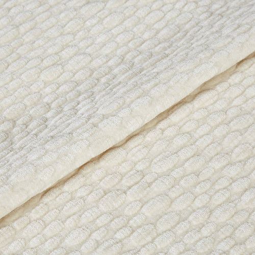 Sia Home - Rechte bank CÔME - Fluweel met structuur - Crème - 230cm