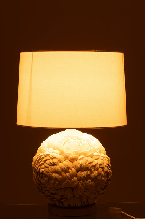 J-Line lamp - schelp - wit - large
