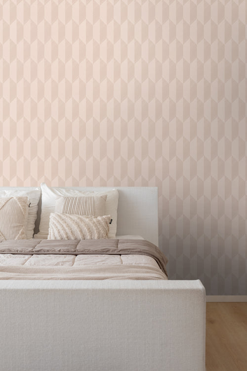 Origin Wallcoverings eco-texture vliesbehang 3D-motief zacht roze - 50 x 900 cm - 348031 - vtwonen shop