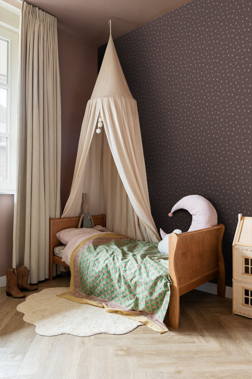 ESTAhome behang vintage bloemetjes bruin en roze - 50 x 900 cm - 139835 - vtwonen shop