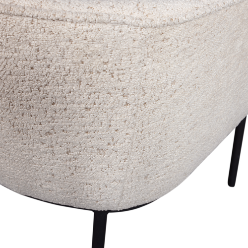 WOOOD eetkamerstoel Leon - Bouclé  - Naturel Melange - 77x61x63