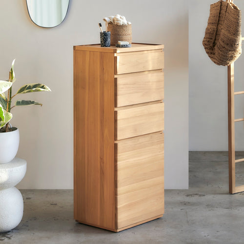 Tikamoon Kolomkast in massief teak - Naturel