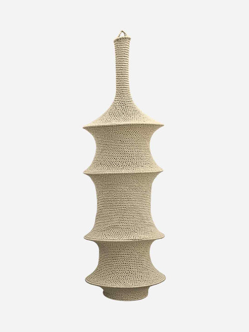 NOA MAY Hanglamp Noa - beige - katoen - Ø 35 x h 110 cm