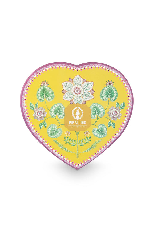 Pip Studio Bordenset Hart - Lily&Lotus - Geel - 23cm - Set van 2