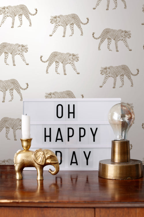 ESTAhome behang panters wit en beige - 53 cm x 10.05 m - 139775 - vtwonen shop