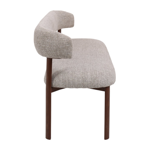 DÉJA Living Eetkamerbank Alamo - Beige/Walnoot - 200cm
