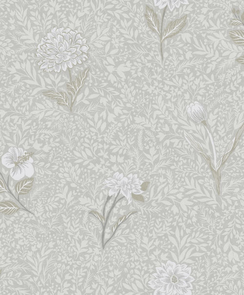 Masureel behang bloemen grijs - 53 cm x 10.05 m - 632009 - vtwonen shop