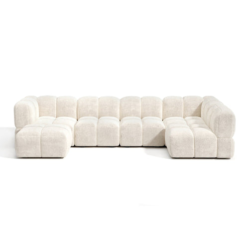 Sia Home - Modulaire hoekbank NUBI - getextureerd fluweel  760cm