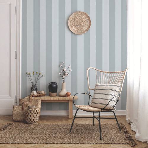 Sanders & Sanders behang strepen blauw en lichtblauw - 53 cm x 10.05 m - 640690