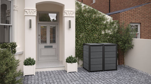 Keter Hide Away Containerberging - 2x 240L - Antraciet - vtwonen shop