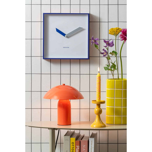 Karlsson wandklok Cool Retro Cuadrado - blauw - 4.1x28.3x28.3cm
