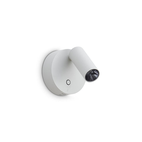 Ideal Lux ELF Leeslamp voor aan de muur, wit, 1x LED, 220lm, 3000K, dimbaar
