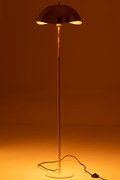 J-Line vloerlamp - metaal/marmer - goud - vtwonen shop