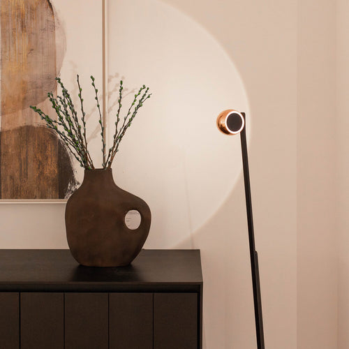 Atmooz vloerlamp Moab - roségoud - Ø 20 x H 134 cm - geïntegreerde led