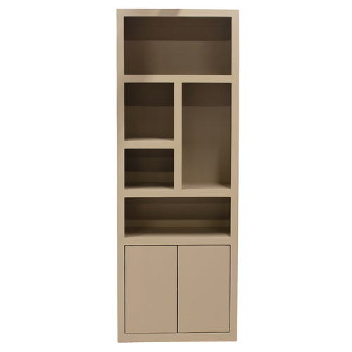 Giga Meubel Wandkast Xander - Hout/Hardhout - Beige - 80x45x220cm