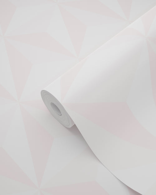 ESTAhome behang grafisch 3D motief licht roze - 53 cm x 10.05 m - 138911